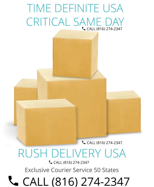 RUSH DELIVERY USA Exclusive Courier Service 50 States TIME DEFINITE USA CRITICAL SAME DAY